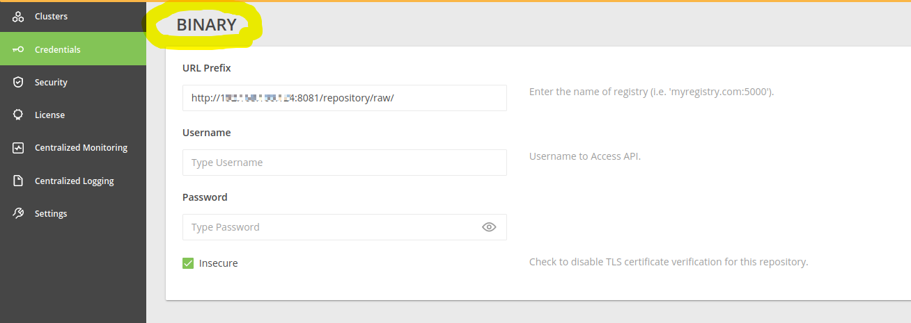 Binary Registry