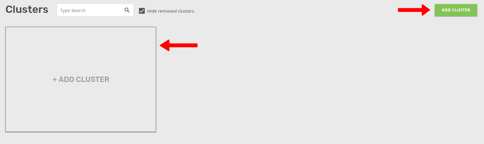 Add New Cluster