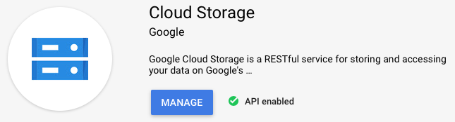 Storage API enabled