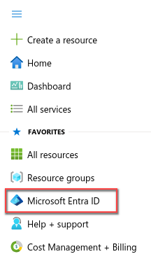 Select Microsoft Entra ID