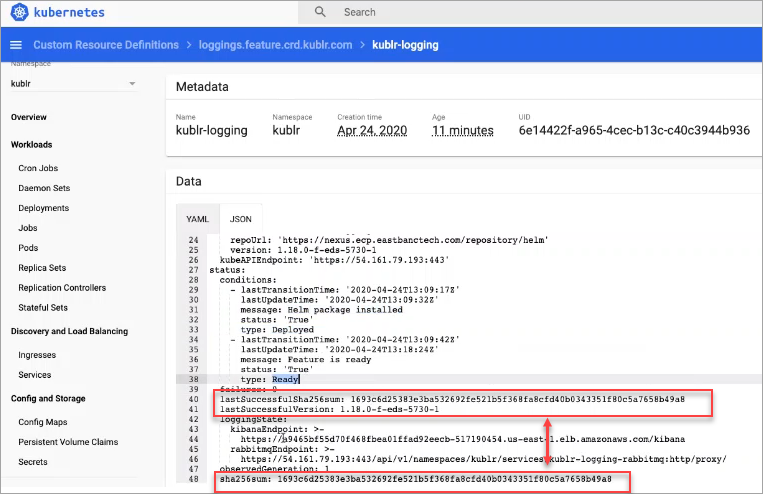 Kubernetes- Feature Update Check