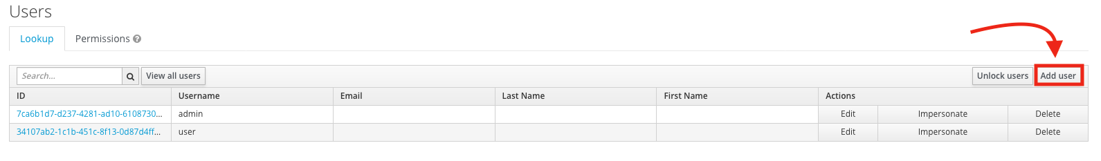 Keycloak Add User