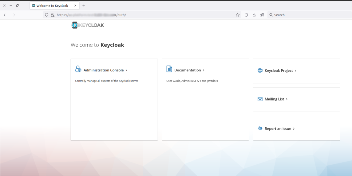 Keycloak Start Page