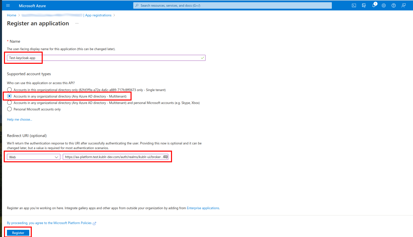 Entra ID - adding application